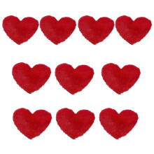 Appliques Crafts Plush Heart for Sticking on HairPins-redA