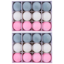 24Pcs Christmas Tree Hanging Pendant Flocking-Off white pink