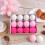 24Pcs Christmas Tree Hanging Pendant Flocking-Off white pink 7
