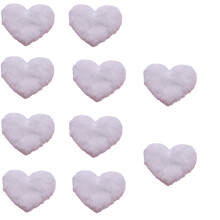 Appliques Crafts Plush Heart for Sticking on HairPins-White