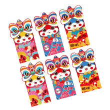 6Pack Chinese New Year Redness Packets Traditional Snake-HX144