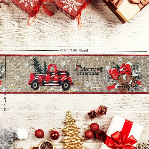 Christmas Decorative Printed Ribbons Wrapping Ribbons for 2
