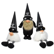 Rock-Stil Zwerge Figur Display Ornament schwarzes Leder