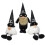 Rock-Stil Zwerge Figur Display Ornament schwarzes Leder 1