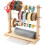 4 Tiered Ribbon Storage Holder with Hanging Hook Wood Scale 4