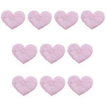 Plush Heart Appliques For Hair Clip for Women Barrettes-pinkA
