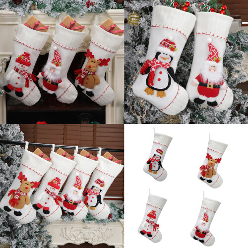 Christmas Stocking Soft Fabric Hanging Adornment Large-elder 2