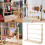 4 Tiered Ribbon Storage Holder with Hanging Hook Wood Scale 2