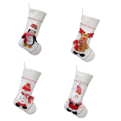 Christmas Stocking Soft Fabric Hanging Adornment Large-elder 1