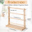 4 Tiered Ribbon Storage Holder with Hanging Hook Wood Scale 3