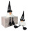 Rock-Stil Zwerge Figur Display Ornament schwarzes Leder 5