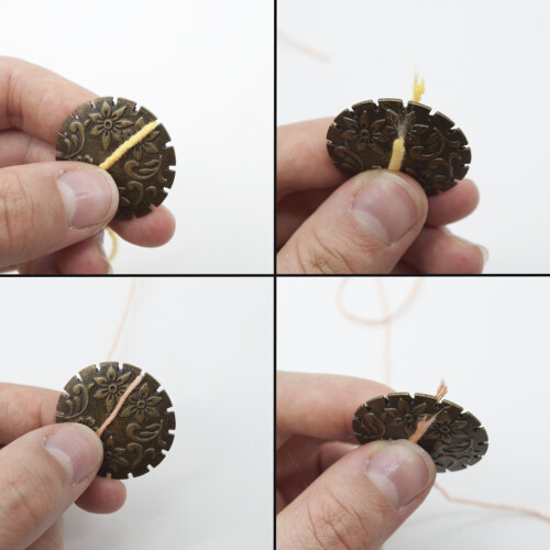 2Pcs Antique Pendant Thread Cutter Yarn Thread Cutter-bronze 2