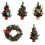 Decorative Small Christmas Tree Sculpture Wreath-30cm red 2