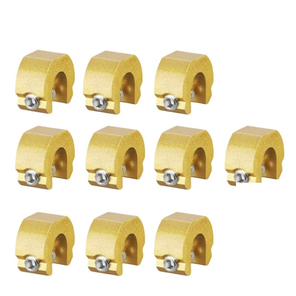Sliding Window Locks And Door Security Stoppers, 10Pcs Gold Aluminum Alloy Adjustable Clamp 9001264033866