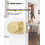 Brushed Gold Passage Door Knobs 3 Pack, Modern Brass Finish, Reversible Handle for Hallway 2