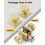 Brushed Gold Passage Door Knobs 3 Pack, Modern Brass Finish, Reversible Handle for Hallway 4
