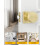 Brushed Gold Passage Door Knobs 3 Pack, Modern Brass Finish, Reversible Handle for Hallway 3