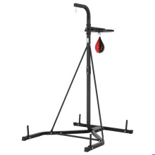 Supporto per Sacco da Frappe - DUOKU - 2 in 1 - Acciaio Solido - Carico 65 kg - Regolabile in Altezza