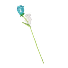 Bloemenbeer knuffel voor bruiloftsdecoratie Comfortabel-Blauw