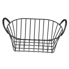 Wire Storage Basket Large Capacity Iron Fruit Bin Elegant Vintage Metal Organizer for Kitchen