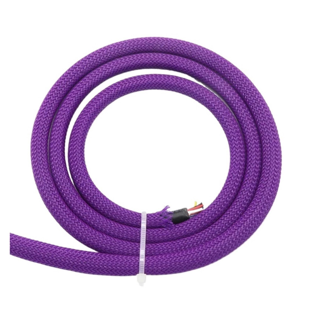 Cable Management Sleeve Purple Braided Wire Loom Tubing Selfclosing Petproof For Tv Computer 4Mm 9001264034382