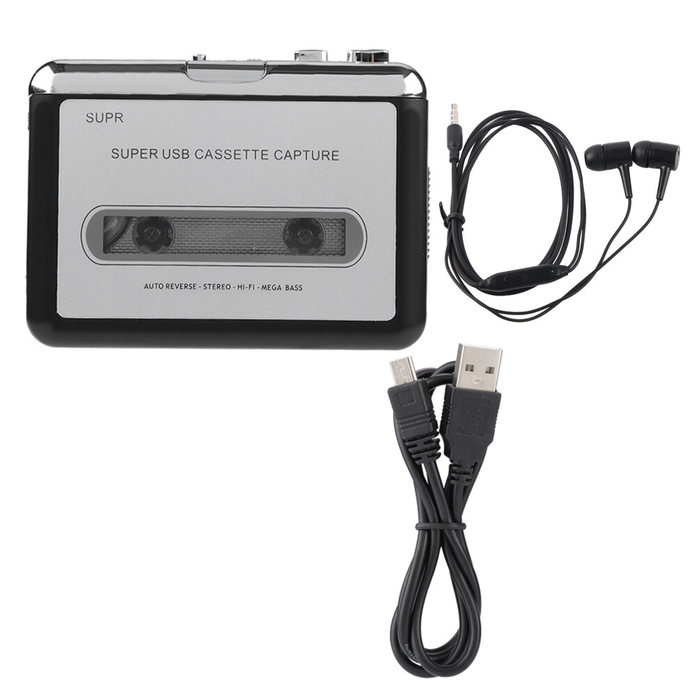 Retro Audio Cassette Converter Device,Cassette Converter To Mp3 Audio Output Enables You To Listen On Your Headphones Clear Sound Quality, Durable 9420858998099