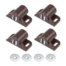 Magnetic Cabinet Catch Latch 4Pcs Brown Plastic Strong Magnetic Lock for Door Drawer Closure