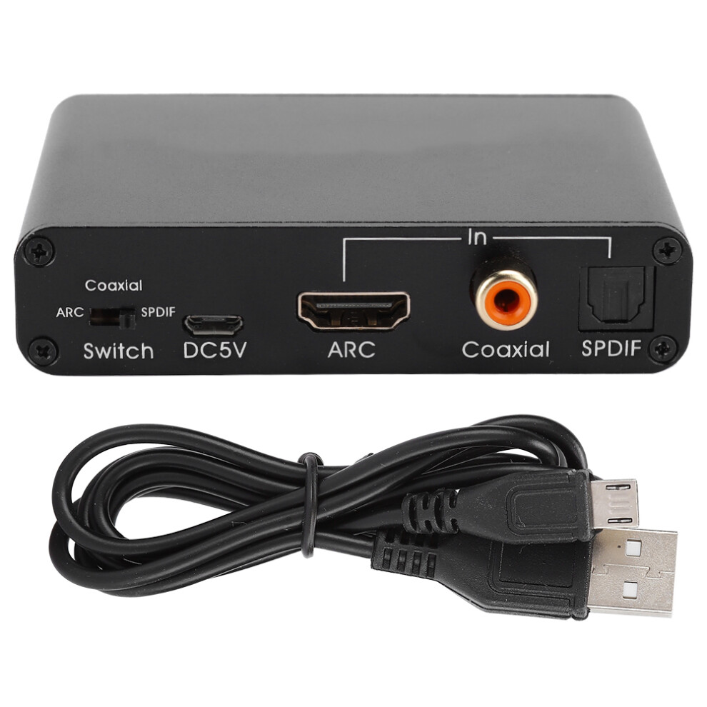 Digital Audio Extractor For Hdmi Arc With Plated Connectors,192Khz Dac Converter With Optical Spdif Coaxial Inputs And Multiple Analog Outputs Gold 9420858898283