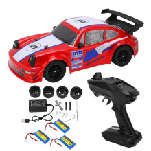 Carro de Drift com Controle Remoto, 2.4GHz, Alta Velocidade, Tração nas Quatro Rodas, Brinquedo Esportivo de Corrida, Luzes de LED, Bateria