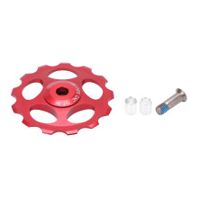 Galet de dérailleur durable, poulie en alliage d'aluminium anodisé antirouille avec roulements à billes fluides pour une efficacité de cyclisme