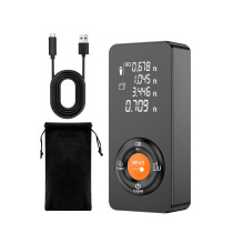 196ft Rechargeable Laser Distance Meter, IP54 Waterproof Accuracy 1/16 inch, Multiple Modes