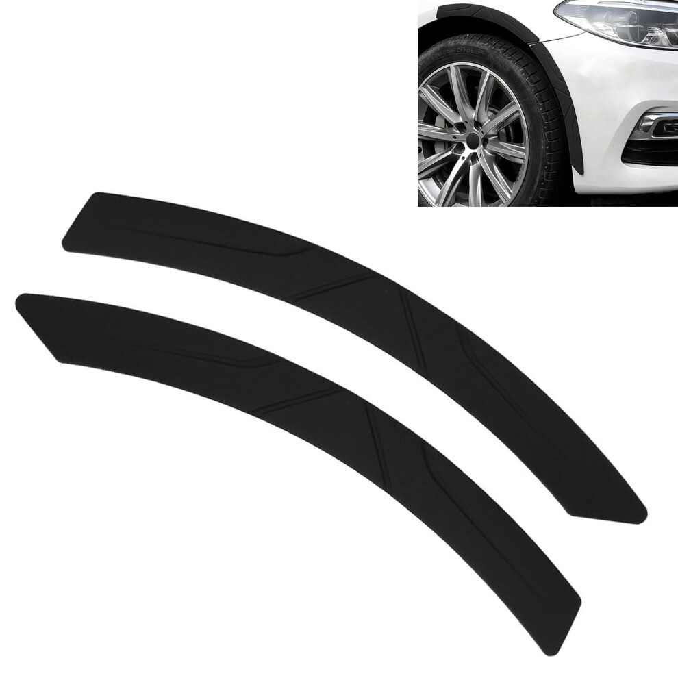 2 Pcs Universal Silicone Car Fender Protector Strips With Anticollision Wheel Arch Trim Black 9426802867008