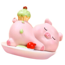 Statue Miniature d'animal de pâtisserie de dessin animé,-porcin