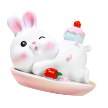 Décoration d'animaux en pâtisserie amusante, résine- lapin