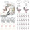 24Pcs Wing Keychains with Thanks Labels for Wedding and-Pink 6