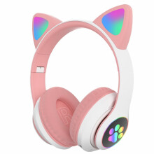 Cluasáin Chluasa Cat Galánta, Bluetooth Gan Sreang do Chailíní Déagóirí Mná, Fillte le Cluasáin Chompordacha, Banda Ceann Inchoigeartaithe,
