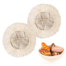 10 Inch Round Bread Proofing Basket Liner 2 Pack Durable Linen Cotton Cloth Cover for Sourdough