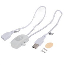 Mini senzor de mișcare PIR, comutator, controler LED activat prin infraroșu, detectare automată, economisire energie, alimentat prin USB,