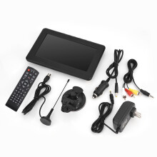 Mini TV tascabile portatile con sintonizzatore digitale, radio FM e display ad alta definizione, compatibile con segnale ATSC, batteria integrata e