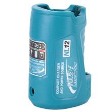 Adaptateur secteur pour batterie lithium-ion Makita 10,8 V/12 V. Sortie USB intégrée, ports CC, charge rapide et fiable, robuste et compatible avec