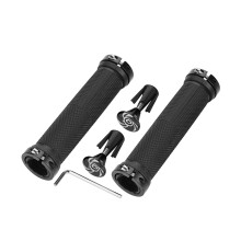 Schokabsorberende handvatten, ergonomische antislip, comfortabele fietshandvatten met dubbel vergrendelingssysteem, universele pasvorm, lichtgewicht
