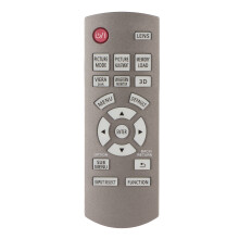 Controle remoto universal para projetor LCD Panasonic. Controle remoto de substituição. Funciona com bateria e possui tecnologia IR. Não requer