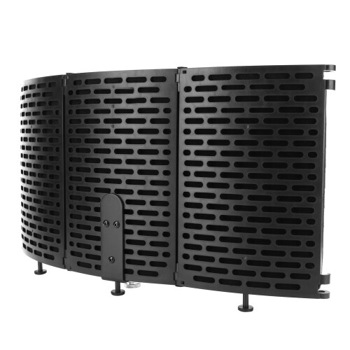 Microphone Isolation Shield,Absorbing Cotton Insulation For Studio Recording,Reduce Sound Reflection,Portable Foldable Design,Angle Adjustments, Good 2