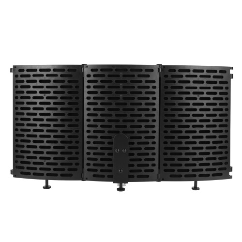 Microphone Isolation Shield,Absorbing Cotton Insulation For Studio Recording,Reduce Sound Reflection,Portable Foldable Design,Angle Adjustments, Good 1