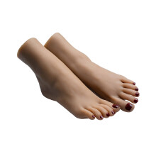 Realistic Female Foot Anatomy Model Size 38 for-Wheat Color.