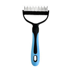 Peigne Double face pour animaux de compagnie, pour-Bleu grand