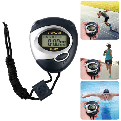 Athletic Grade Timing Device With Ergonomic Silicone-Blue 2
