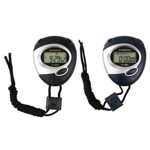 Athletic Grade Timing Device With Ergonomic Silicone-Blue 1