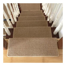 Non Slip Carpet Stair Treads for Indoor Use, 4pcs Self Adhesive Sisal Mats for Elderly and Pets