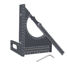 Adjustable 180 Degree Carpentry Measurement-Silver gray brown